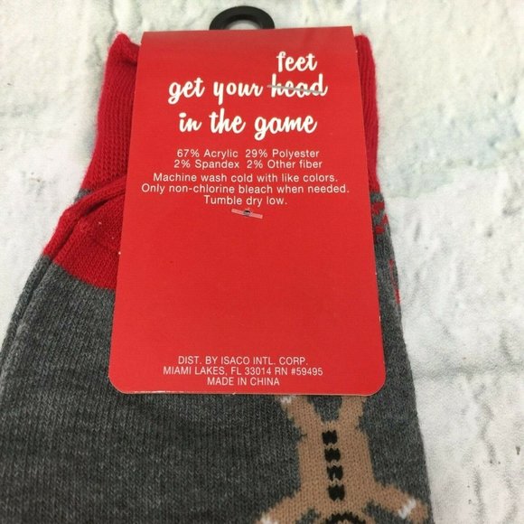 Christmas Socks "Let's Get Baked" Gingerbread Men's Crew Socks Shoe Size 7-12 - Picture 5 of 5